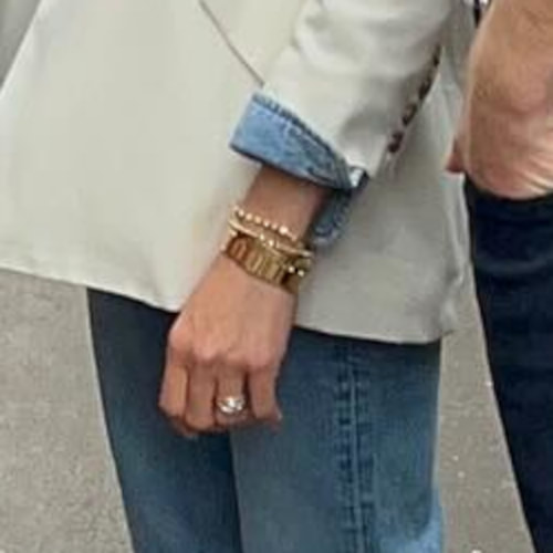 Meghan Markle wears Ariel Gordon Diamond Hex Tennis Bracelet and cartier