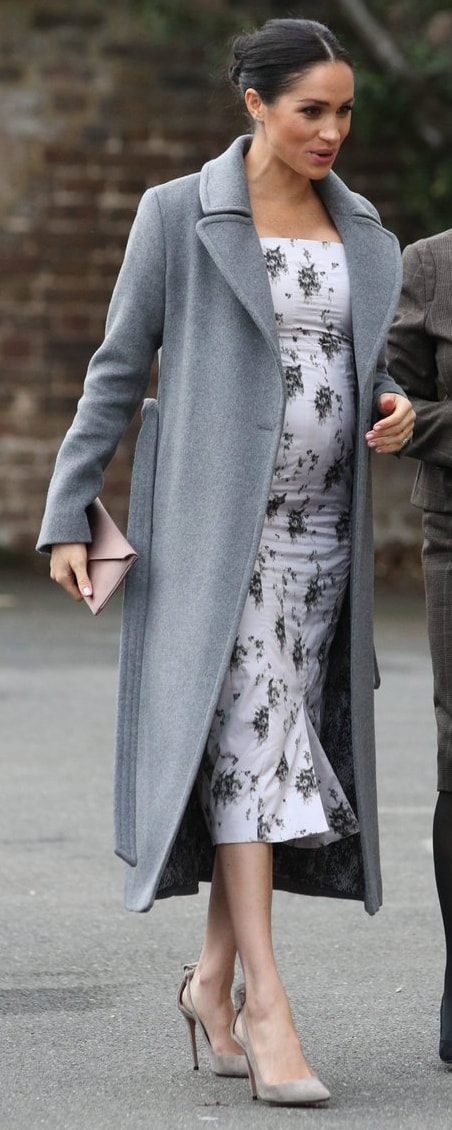 Soia & Kyo Adelaida Ash Grey Coat as seen on Meghan Markle, the Duchess of Sussex
