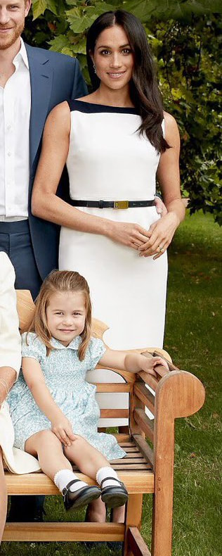 Givenchy Contrast Sleeveless Sheath Dress as seen on Meghan Markle, the Duchess of Sussex