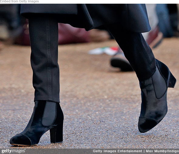 Meghan Markle wears Tabitha Simmons KIKI Black Velvet Boots