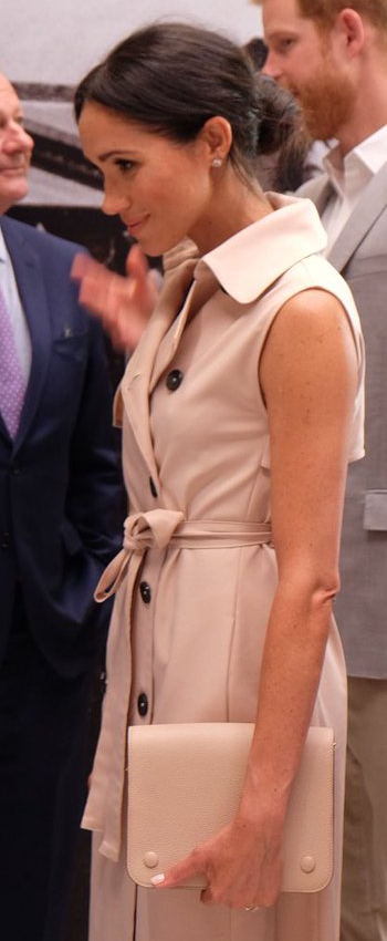 Birks Bee Chic White Quartz Silver Earrings as seen on Meghan Markle, the Duchess of Sussex at Nelson Mandela Exhibition