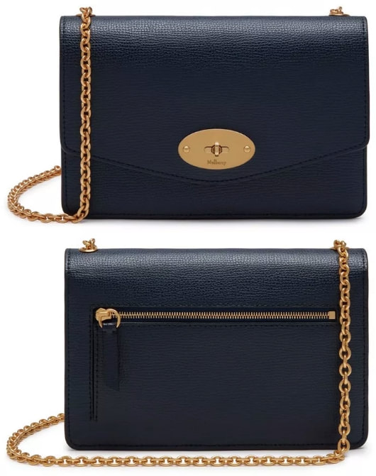 Mulberry Small Darley Satchel IN Bright Navy Cross Grain Leather as seen on Meghan Markle