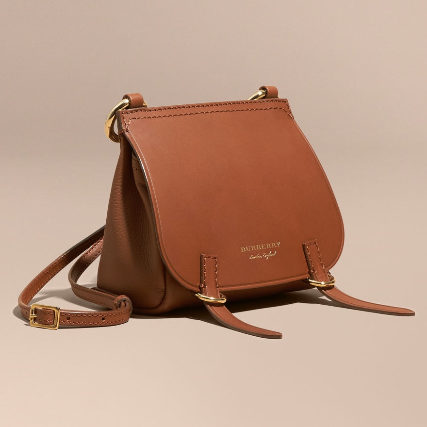 Burberry The Baby Bridle Bag in Tan Leather