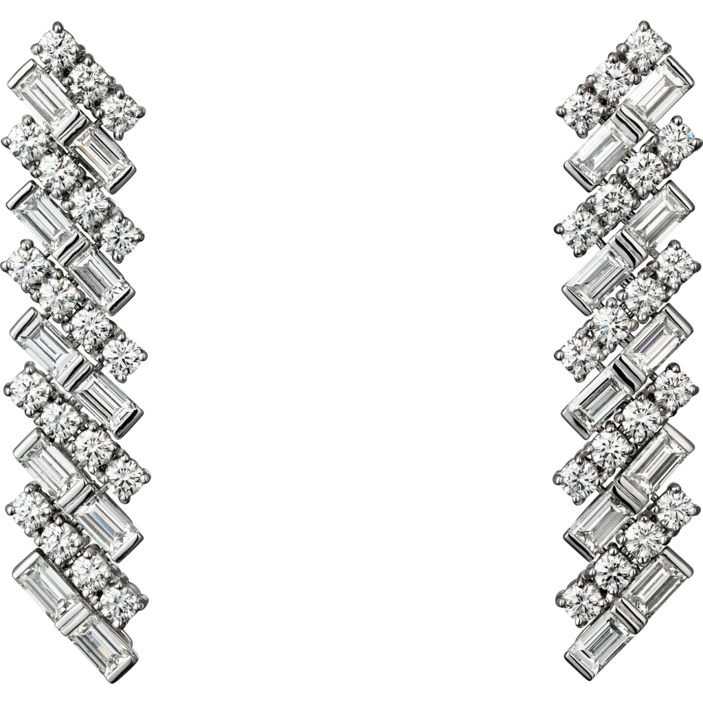 Cartier White Gold Reflection Diamond Earrings