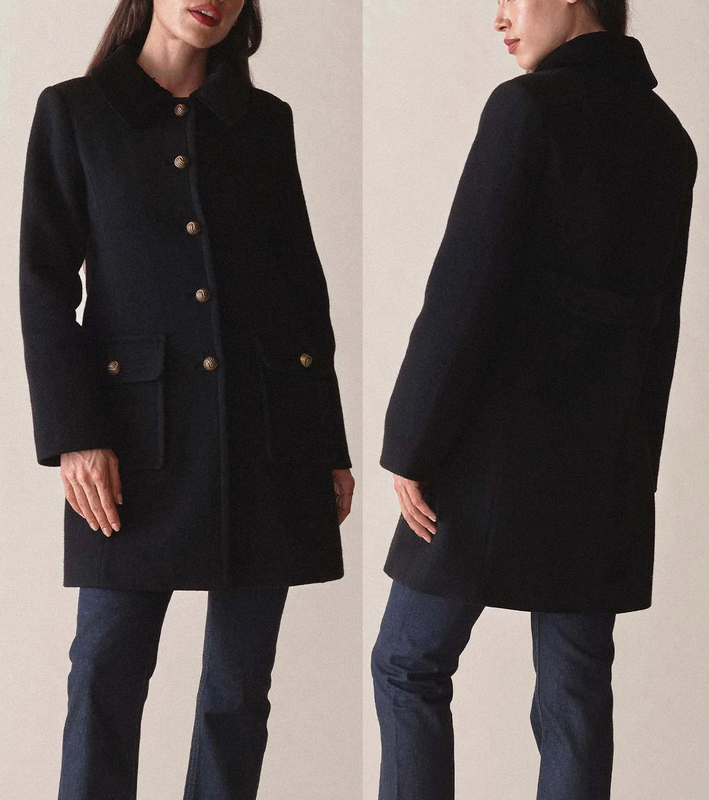 Doen 'Kensington' coat in black
