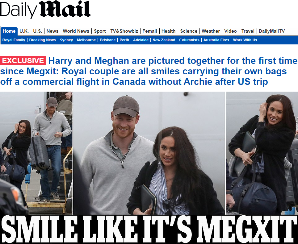 Meghan and Harry Arrive in Canada from USA February 2020