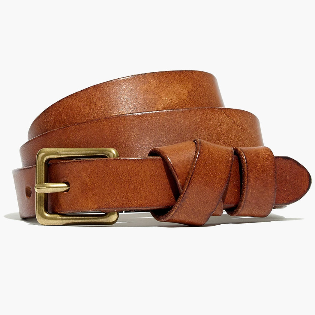 Madewell English Saddle Leather Crisscross Skinny Belt