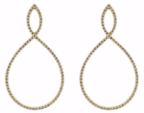 Emily Mortimer Nova Gold White Topaz Earrings