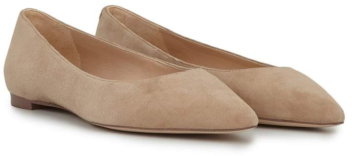 Sam Edelman 'Sally' Pointed Toe Suede Flats in Oatmeal suede