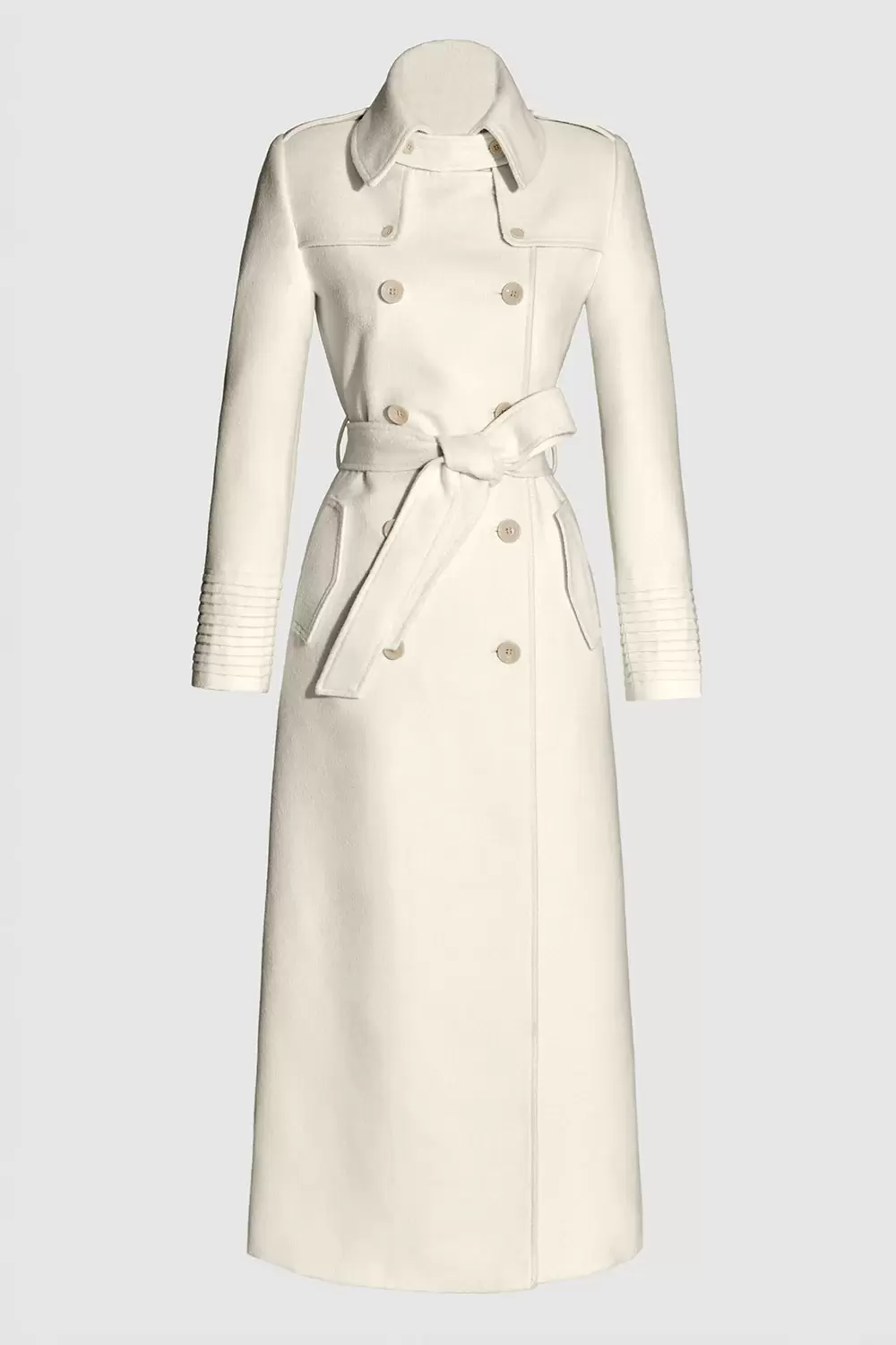 Sentaler 'The New' Maxi Trench Coat in Ivory