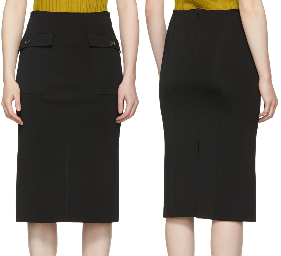 Givenchy patch pocket pencil skirt
