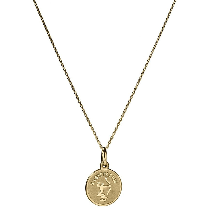 Suetables 'Vanessa' Gold Zodiac Horoscope Charm Necklace