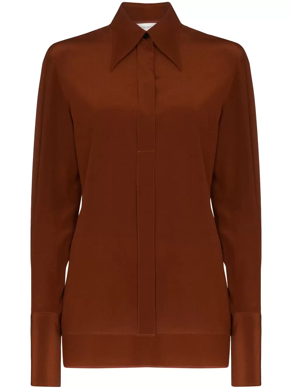 Victoria Beckham brown silk shirt