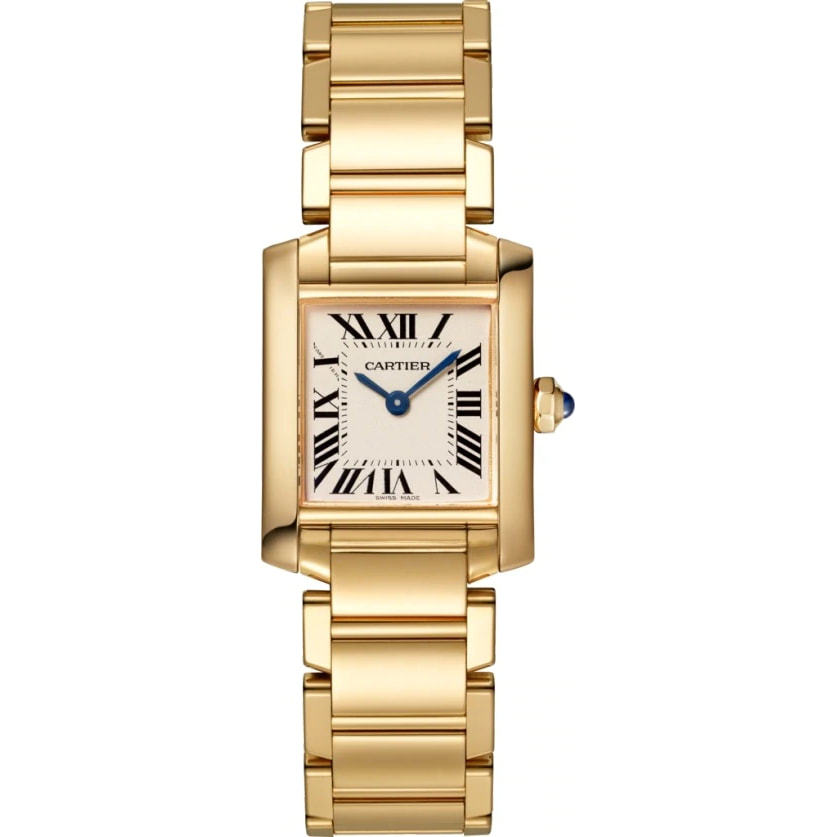 gold Cartier tank française watch