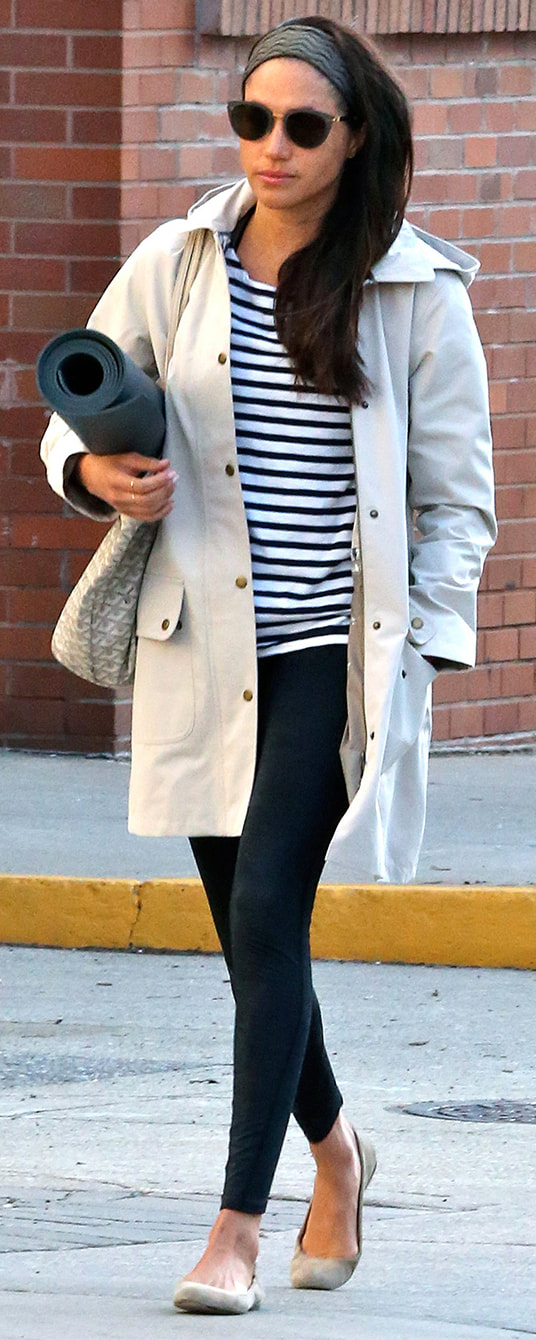 J.Crew Ivory/Navy Striped Boatneck T-shirt as seen on Meghan Markle