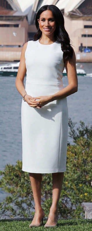 Karen Gee Ivory Blessed Dress as seen on Meghan Markle, the Duchess of Sussex for Royal Tour Australia in Sydney
