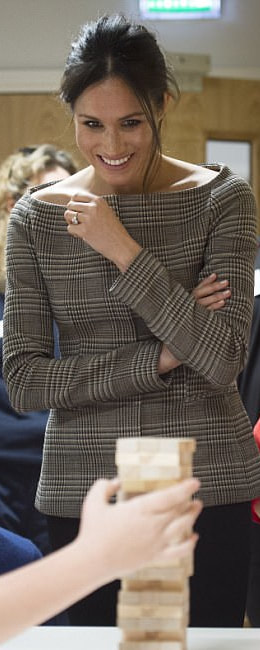 heory Wool Off-The-Shoulder Jacket as seen on Meghan Markle
