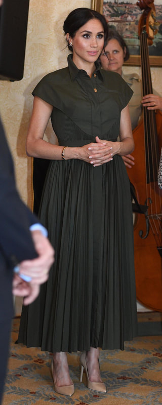 Tamara Melon Rebel 105 Capretto Nude Leather Pumps as seen on Meghan Markle, the Duchess of Sussex at Admiralty House Reception