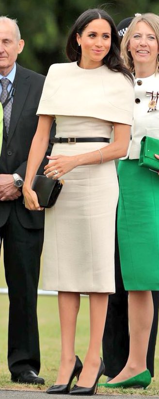 Sarah Flint Perfect Pump 100 in Black Leather as seen on Meghan Markle in Cheshire