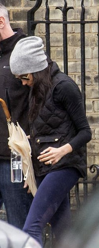 J.Crew Black Excursion Quilted Down Vest as seen on Meghan Markle