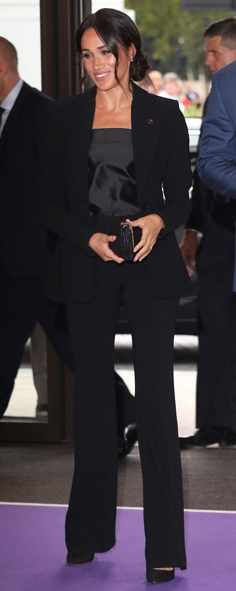 Givenchy Black Tapered Trousers as seen on Meghan Markle, the Duchess of Sussex