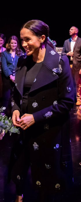 Stella McCartney Floral Embroidered Coat as seen on Meghan Markle, the Duchess of Sussex