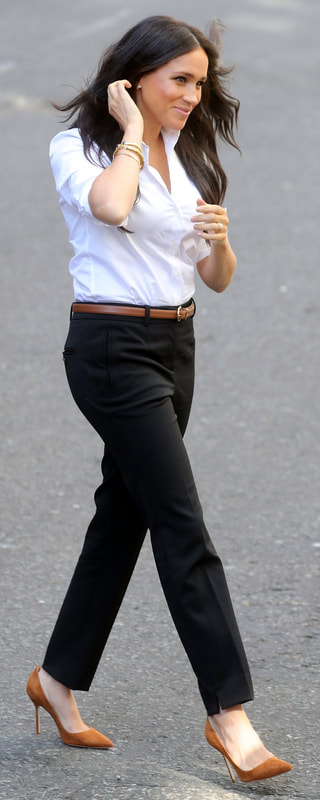 Polo Ralph Lauren Saddle Nappa Leather Skinny Belt as seen on Meghan Markle, The Duchess of Sussex