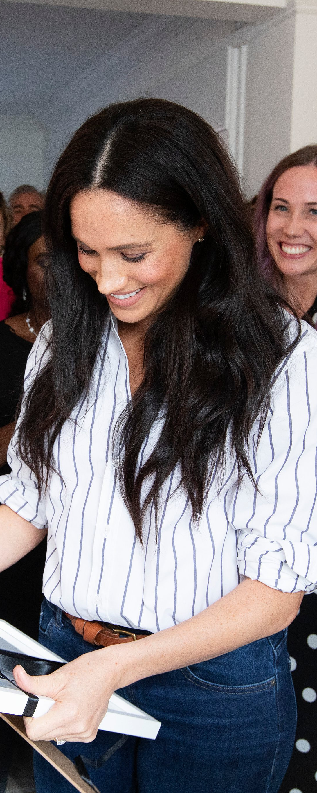 Madewell English Saddle Leather Crisscross Skinny Belt as seen on Meghan Markle, The Duchess of Sussex