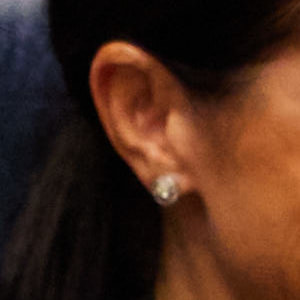 Meghan Markle wears Cartier 'Galanterie' Diamond Stud Earrings
