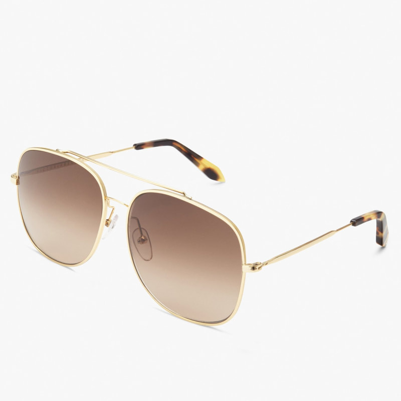 Victoria Beckham Gold ‘Navigator Power’ Sunglasses