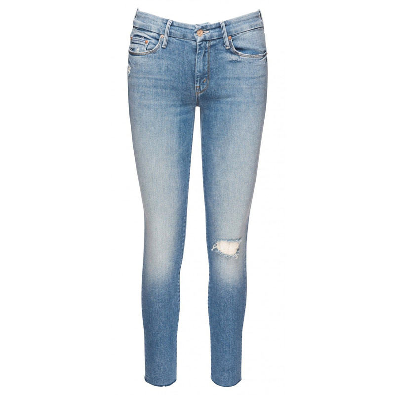 mother ankle fray jeans
