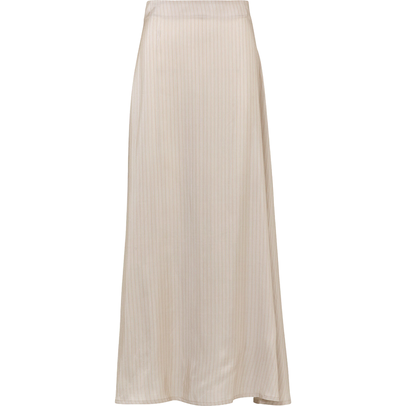 Giuliva Heritage 'Lena' Skirt in Grey/Beige Striped Silk