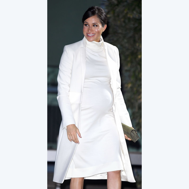 Calvin Klein 205W39NYC Off-White Turtleneck Virgin Wool Knit Dress - Meghan  Markle Dresses - Meghan's Fashion