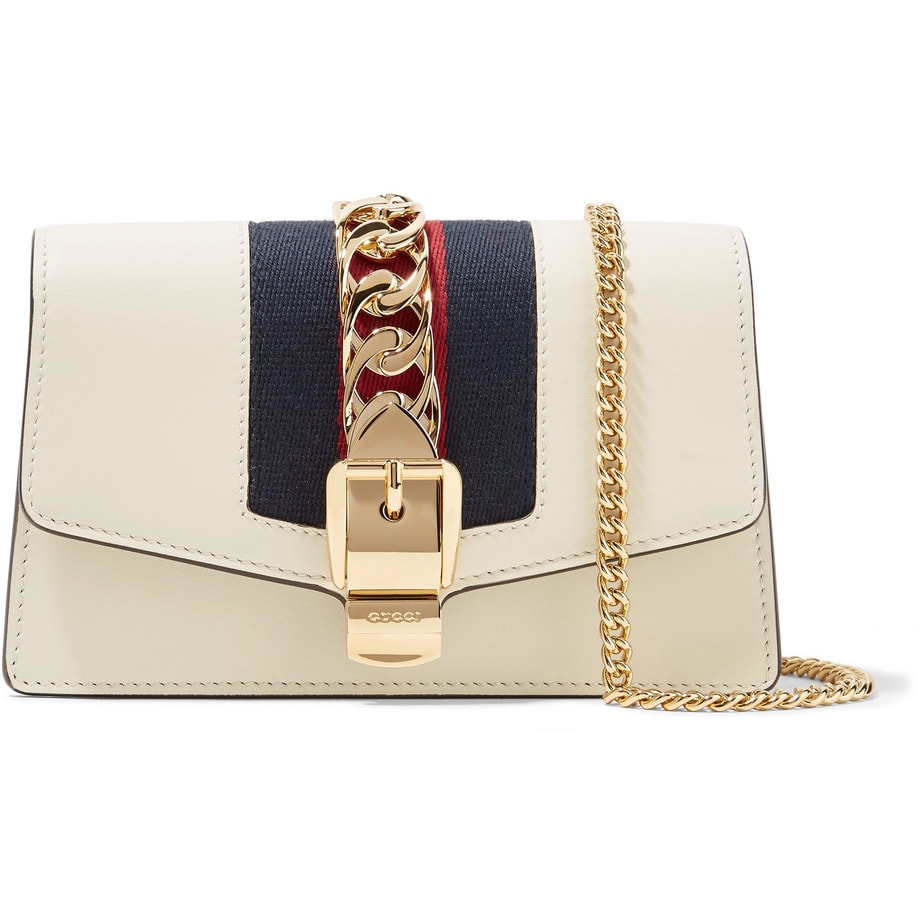 Gucci 'Sylvie' Mini Chain Bag in Mystic White