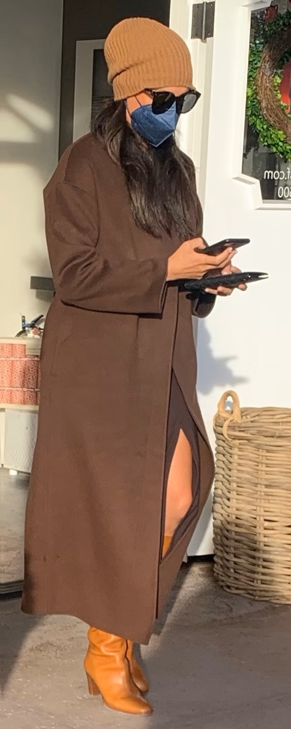 Anine Bing Hunter Coat in Brown as seen on Meghan Markle, The Duchess of Sussex.