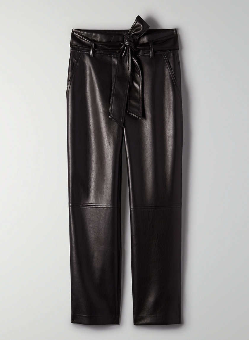 Wilfred Belted vegan leather trousers