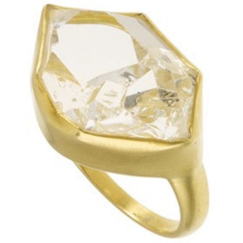 Pippa Small Herkimer Diamond Greek Ring
