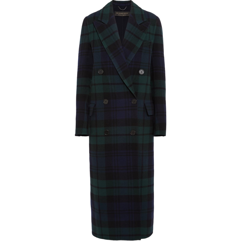 Burberry Double-Breasted Tartan Coat