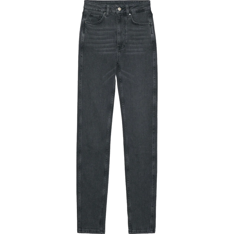 Anine Bing Beck High-Rise Skinny Jeans in Iron Gray