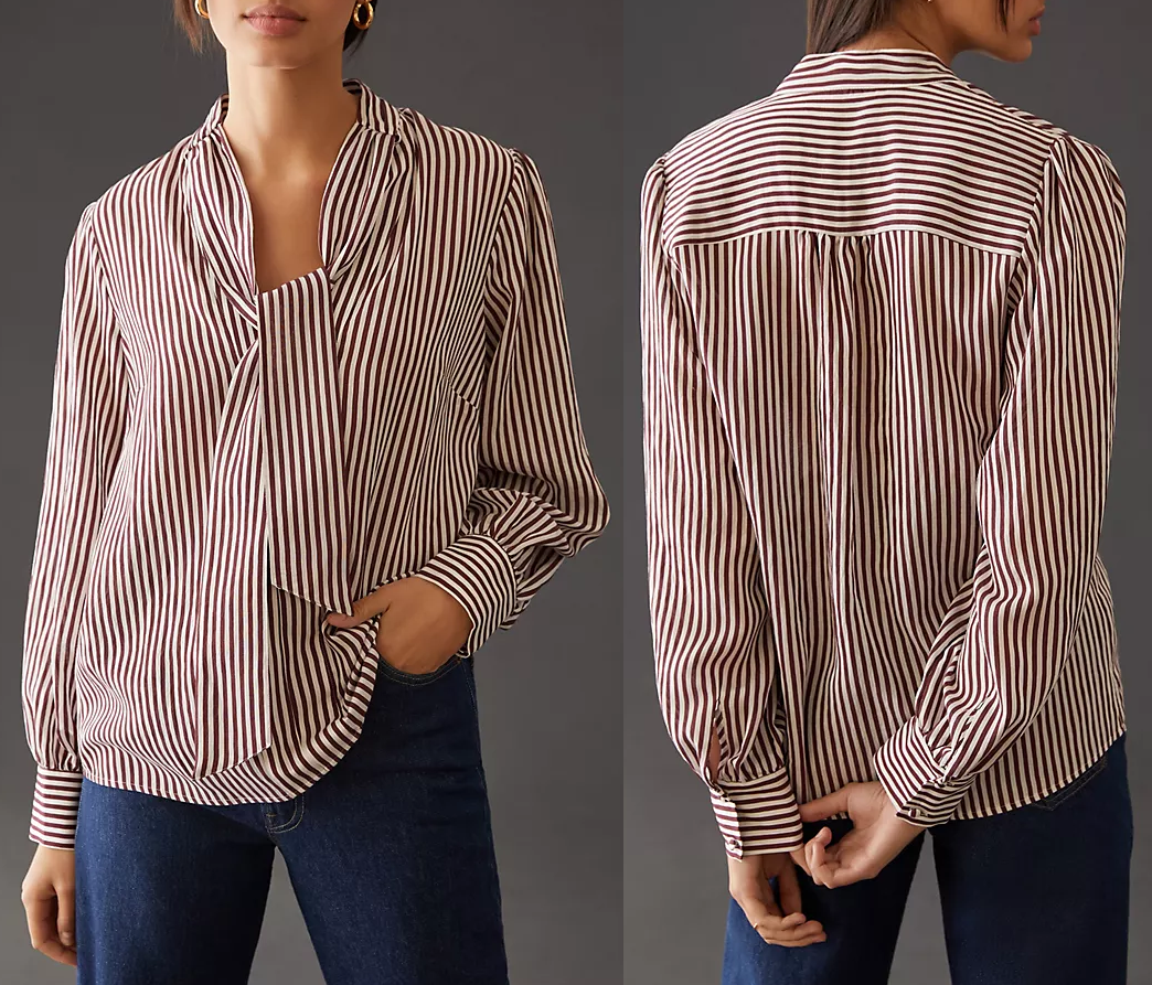 Anthropologie – the Maeve Tie-Neck Blouse