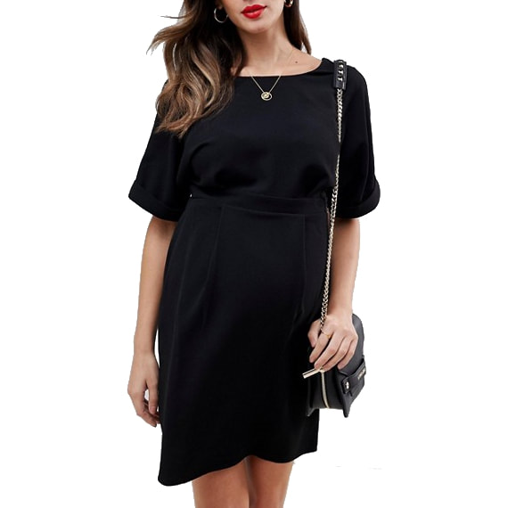 ASOS DESIGN Maternity Black Wiggle Mini Dress