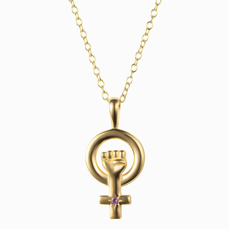 AWE Inspired Woman Power Charm Necklace