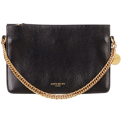 Givenchy Cross3 Leather Crossbody Bag In Black Goat Leather
