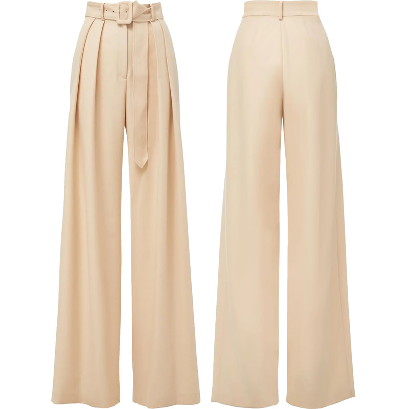 Brandon Maxwell 'The Holland' Twill Suiting Trouser in Khaki