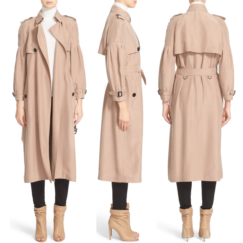Burberry 'Maythorne' nude mulberry-silk trench coat