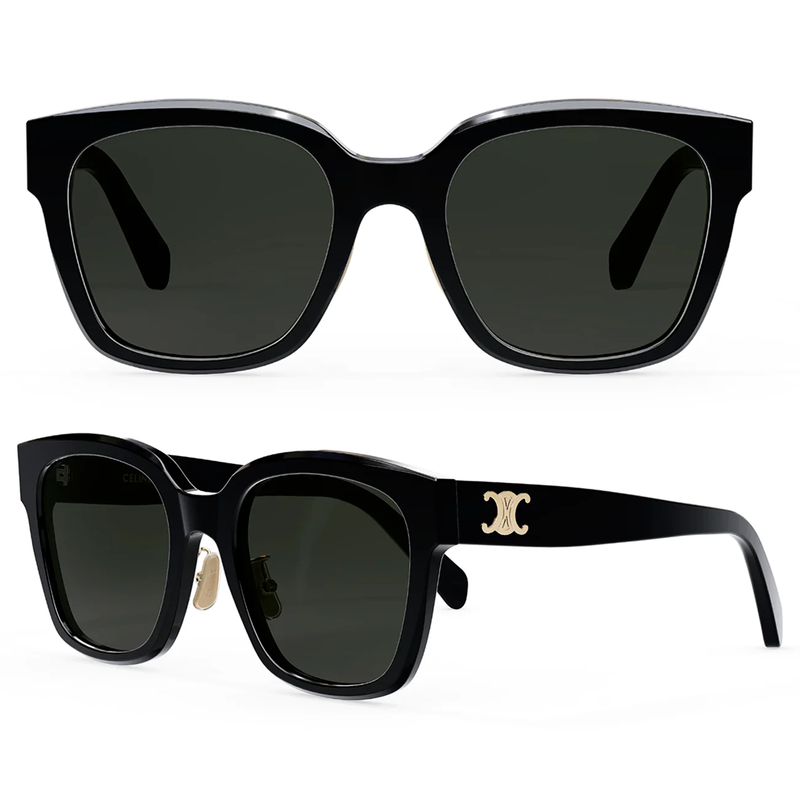 Celine Triomphe CL40222 F 01A Square Sunglasses in Black