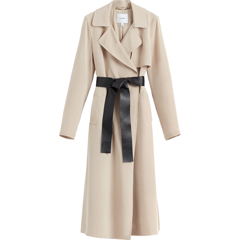 Cuyana Silk Classic Trench in Sand