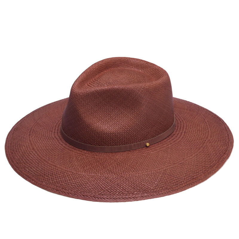 Cuyana Wide Brim Panama Hat in Chocolate