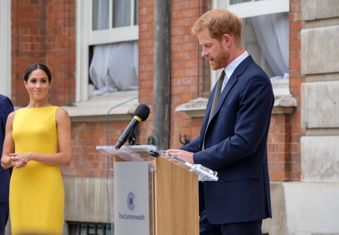 Duchess Meghan Markle and Prince Harry attends Commonwealth Youth Reception