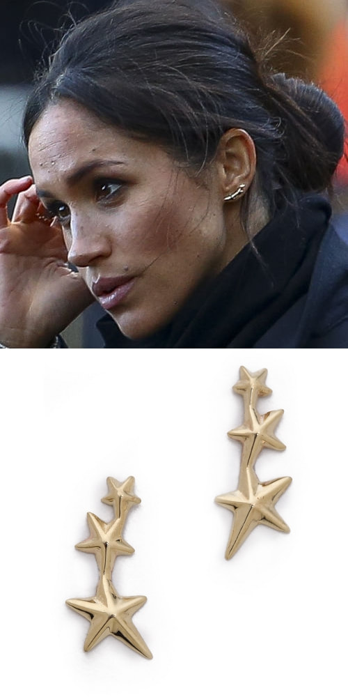 Meghan Markle wears Gabriela Artigas Triple Shooting Star Earring